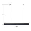 Lampa wisząca Mira L czarna Tuya LED CCT