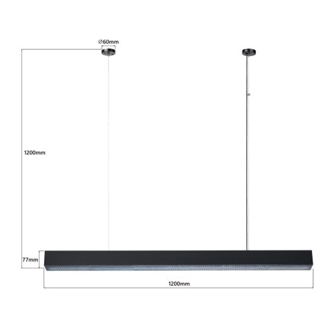 Lampa wisząca Mira L czarna Tuya LED CCT