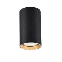 Tuba natynkowa Manacor 13 cm czarno - złote 1xGU10