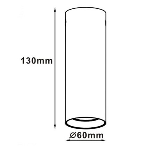 Tuba natynkowa Manacor 13 cm czarno - złote 1xGU10