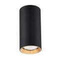 Tuba natynkowa Manacor 17 cm czarno - złote 1xGU10