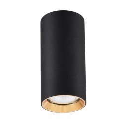 Tuba natynkowa Manacor 17 cm czarno - złote 1xGU10