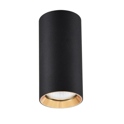 Tuba natynkowa Manacor 17 cm czarno - złote 1xGU10