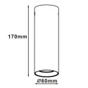 Tuba natynkowa Manacor 17 cm czarno - złote 1xGU10