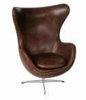 Fotel Jajo brązowy ciemny vintage Premium ( Rozmiar: uniwersalny )