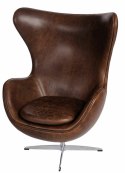 Fotel Jajo brązowy ciemny vintage Premium ( Rozmiar: uniwersalny )