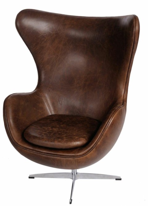 Fotel Jajo brązowy ciemny vintage Premium ( Rozmiar: uniwersalny )