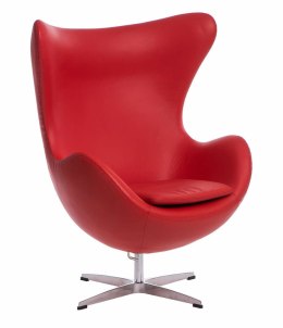 Fotel Jajo czerwona skóra 65 Premium ( Rozmiar: uniwersalny )