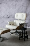 Fotel Vip biały/natural oak/srebrna baza ( Rozmiar: uniwersalny )