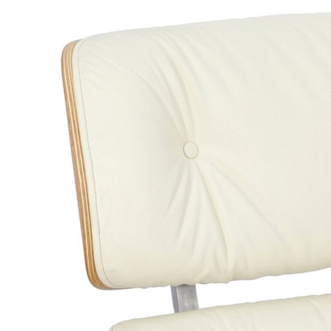 Fotel Vip biały/natural oak/srebrna baza ( Rozmiar: uniwersalny )