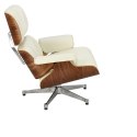 Fotel Vip biały/walnut/srebrna baza TP ( Rozmiar: uniwersalny )