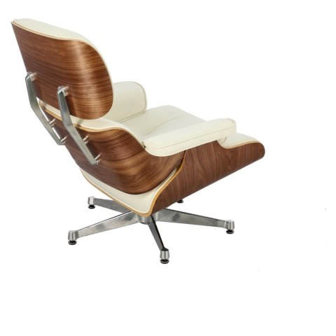 Fotel Vip biały/walnut/srebrna baza TP ( Rozmiar: uniwersalny )