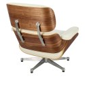 Fotel Vip biały/walnut/srebrna baza TP ( Rozmiar: uniwersalny )