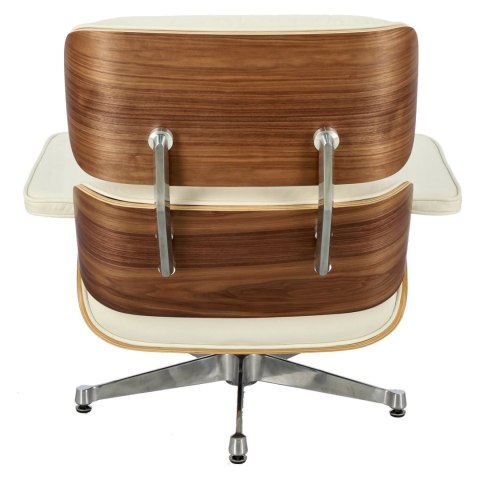Fotel Vip biały/walnut/srebrna baza TP ( Rozmiar: uniwersalny )