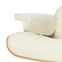 Fotel Vip biały/walnut/srebrna baza TP ( Rozmiar: uniwersalny )