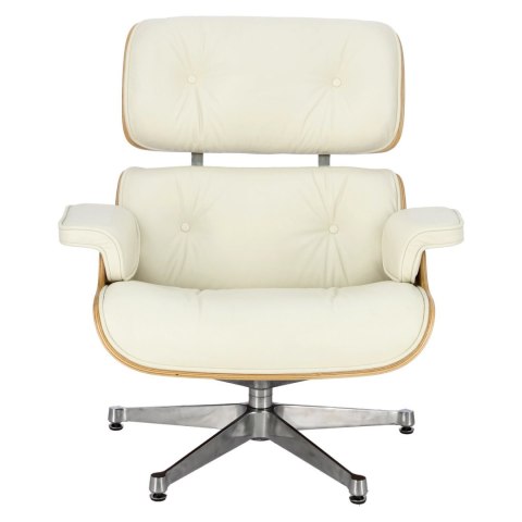 Fotel Vip biały/walnut/srebrna baza TP ( Rozmiar: uniwersalny )