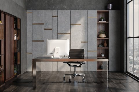 Fotel biurowy CH1171T czarna skóra,chrom ( Rozmiar: uniwersalny )