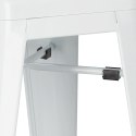 Hoker Paris 66cm biały inspirowany Tolix ( Rozmiar: uniwersalny )