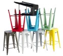 Hoker Paris 66cm biały inspirowany Tolix ( Rozmiar: uniwersalny )