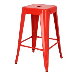 Hoker Paris 66cm czerwony inspirowanyTolix ( Rozmiar: uniwersalny )