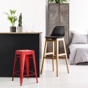 Hoker Paris 66cm czerwony inspirowanyTolix ( Rozmiar: uniwersalny )