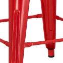 Hoker Paris 66cm czerwony inspirowanyTolix ( Rozmiar: uniwersalny )