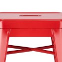 Hoker Paris 66cm czerwony inspirowanyTolix ( Rozmiar: uniwersalny )