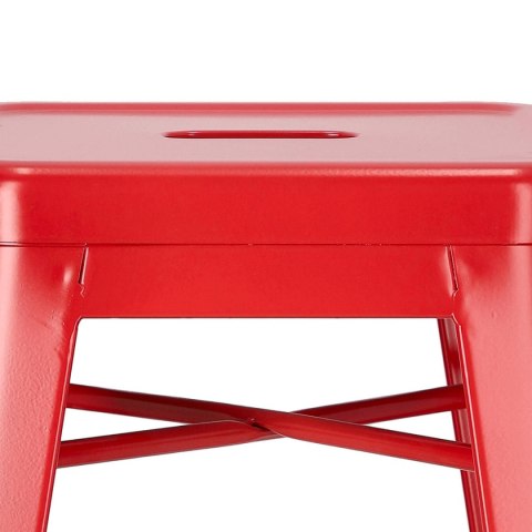 Hoker Paris 66cm czerwony inspirowanyTolix ( Rozmiar: uniwersalny )