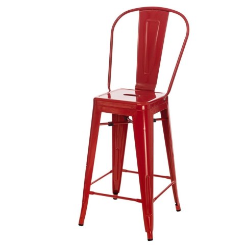 Hoker Paris Back 66cm czerwony inspirowany Tolix ( Rozmiar: uniwersalny )