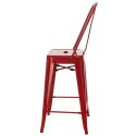 Hoker Paris Back 66cm czerwony inspirowany Tolix ( Rozmiar: uniwersalny )