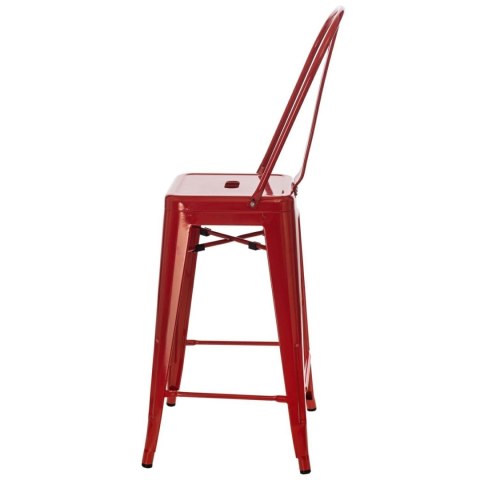 Hoker Paris Back 66cm czerwony inspirowany Tolix ( Rozmiar: uniwersalny )