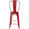 Hoker Paris Back 66cm czerwony inspirowany Tolix ( Rozmiar: uniwersalny )