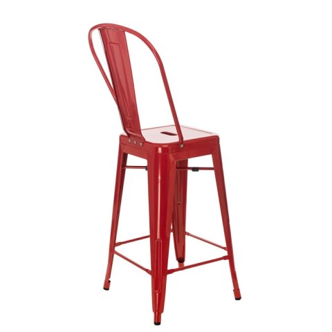 Hoker Paris Back 66cm czerwony inspirowany Tolix ( Rozmiar: uniwersalny )