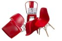 Hoker Paris Back 66cm czerwony inspirowany Tolix ( Rozmiar: uniwersalny )
