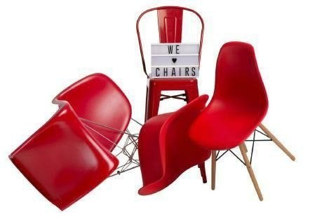 Hoker Paris Back 66cm czerwony inspirowany Tolix ( Rozmiar: uniwersalny )
