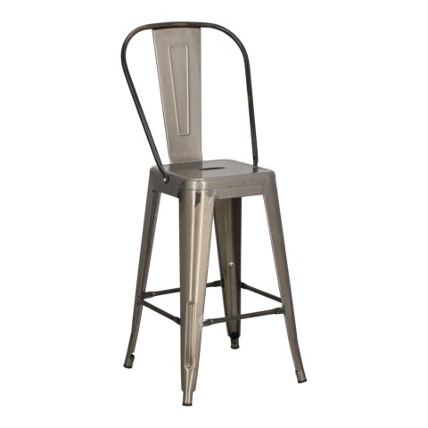 Hoker Paris Back 66cm metaliczny inspirowany Tolix ( Rozmiar: uniwersalny )
