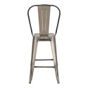 Hoker Paris Back 66cm metaliczny inspirowany Tolix ( Rozmiar: uniwersalny )