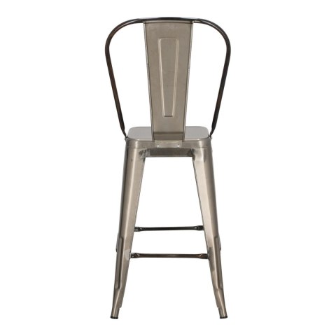 Hoker Paris Back 66cm metaliczny inspirowany Tolix ( Rozmiar: uniwersalny )