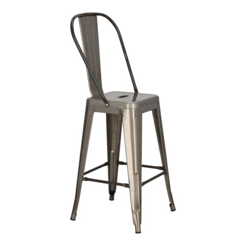 Hoker Paris Back 66cm metaliczny inspirowany Tolix ( Rozmiar: uniwersalny )