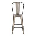 Hoker Paris Back 66cm metaliczny inspirowany Tolix ( Rozmiar: uniwersalny )