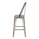 Hoker Paris Back 66cm metaliczny inspirowany Tolix ( Rozmiar: uniwersalny )