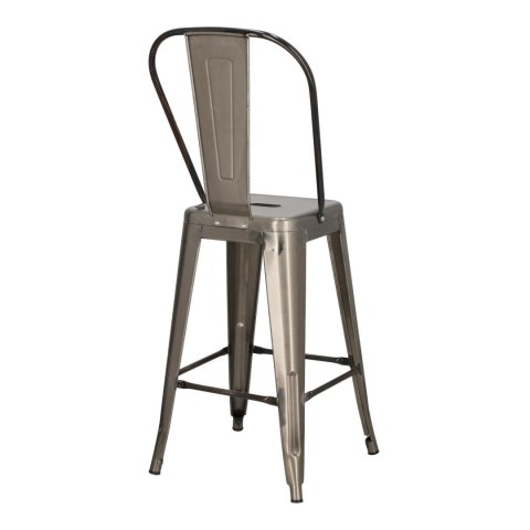 Hoker Paris Back 66cm metaliczny inspirowany Tolix ( Rozmiar: uniwersalny )