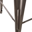 Hoker Paris Back 66cm metaliczny inspirowany Tolix ( Rozmiar: uniwersalny )