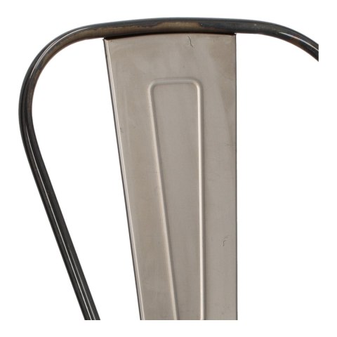Hoker Paris Back 66cm metaliczny inspirowany Tolix ( Rozmiar: uniwersalny )