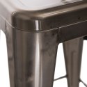 Hoker Paris Back 66cm metaliczny inspirowany Tolix ( Rozmiar: uniwersalny )