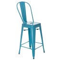 Hoker Paris Back 66cm niebieski inspirowany Tolix ( Rozmiar: uniwersalny )