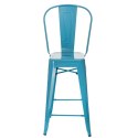 Hoker Paris Back 66cm niebieski inspirowany Tolix ( Rozmiar: uniwersalny )