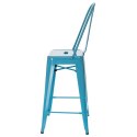 Hoker Paris Back 66cm niebieski inspirowany Tolix ( Rozmiar: uniwersalny )