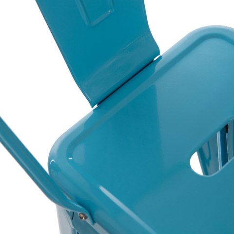 Hoker Paris Back 66cm niebieski inspirowany Tolix ( Rozmiar: uniwersalny )