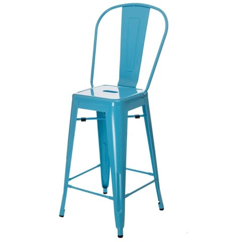 Hoker Paris Back 66cm niebieski inspirowany Tolix ( Rozmiar: uniwersalny )